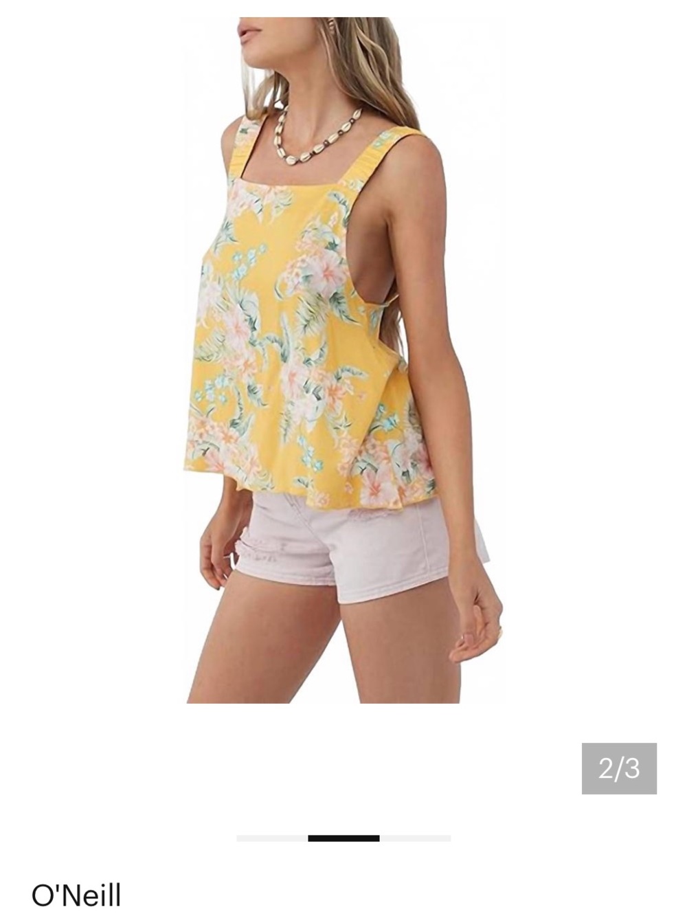 O'Neill Elisa Top in Yellow Floral